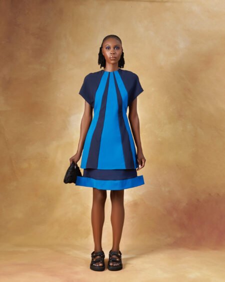 Striped Fit-and-Flare Dress